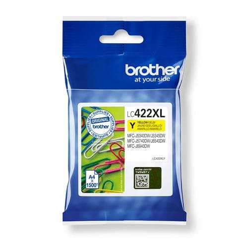 Brother LC422XLY ink cartridge 1 pc(s) Original Yellow