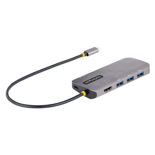 StarTech.com USB C Multiport Adapter, 4K 60Hz HDMI Video, 3 Port 5Gbps