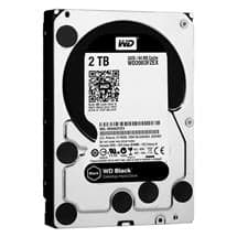 Black | Western Digital Black. HDD size: 3.5", HDD capacity: 2000 GB, HDD