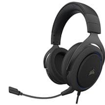 Gaming Headset PC | Corsair HS50 PRO STEREO Headset Wired Head-band Gaming Black, Blue
