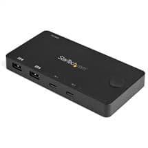 DisplayPort KVM | StarTech.com 2 Port USB C KVM Switch  4K 60Hz HDMI  Compact Dual Port