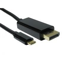 USB C to DP 4K @ 60HZ | Cables Direct USB C to DP 4K @ 60HZ 1 m USB Type-C DisplayPort Black