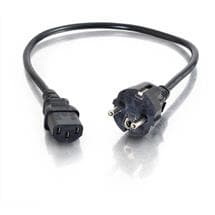 C2G - LegrandAV Power Cables | C2G 0.5m Universal Power Cord Black | In Stock | Quzo
