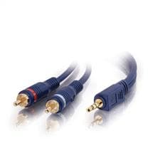 C2G - LegrandAV Audio Cables | C2G 2m Velocity 3.5mm Stereo Male to Dual RCA Male YCable audio cable