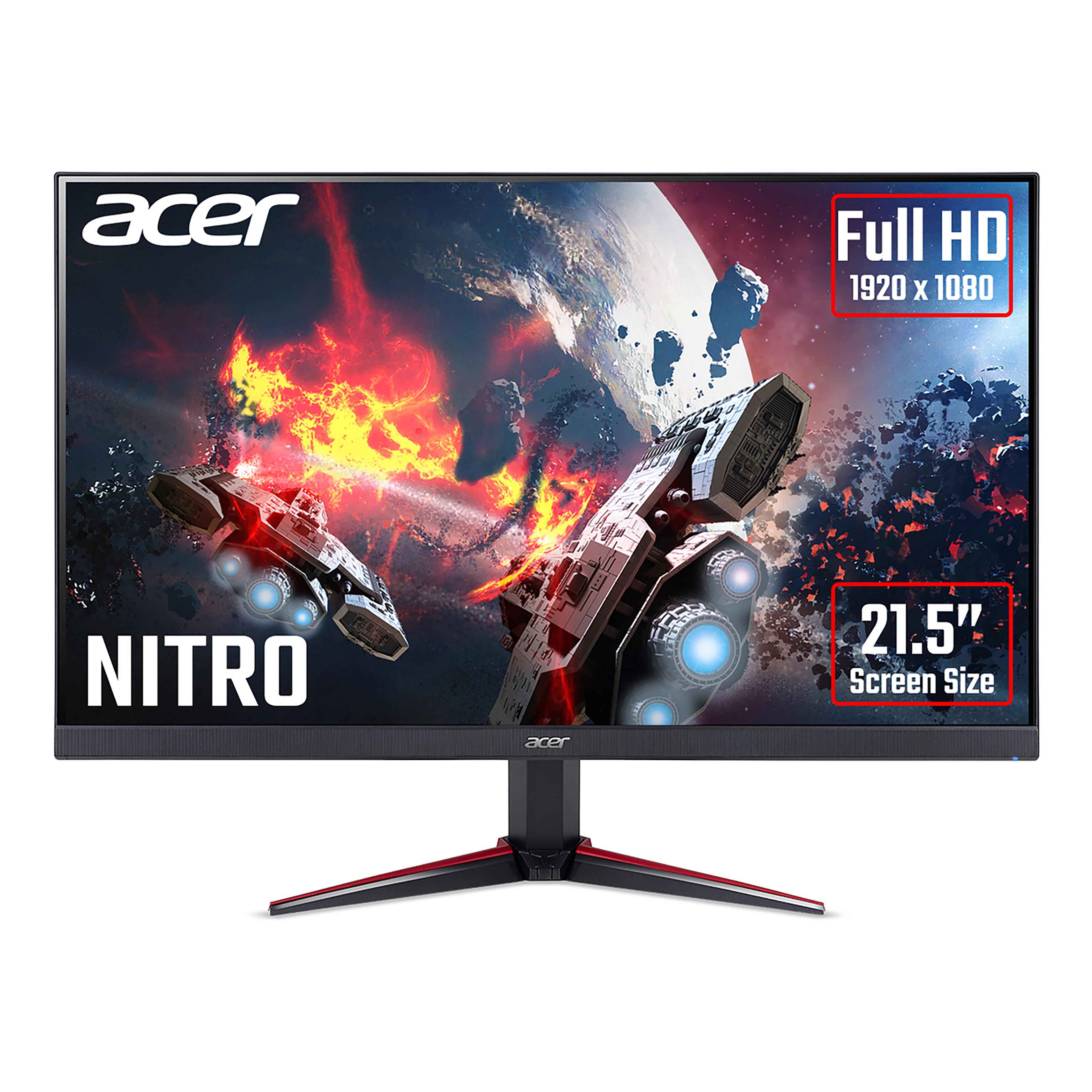 Acer Nitro VG220Q bmiix 21.5 Full HD 1ms VRB 75Hz Refresh Zero Frame IPS Gaming Monitor with AMD Radeon FREESYNC Technology 2 x HDMI Ports & 1 x VGA 1920 x 1080