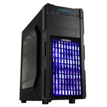 Antec GX200 Window, Midi Tower, PC, Black, ATX, micro ATX, Mini-ITX, Blue, Front