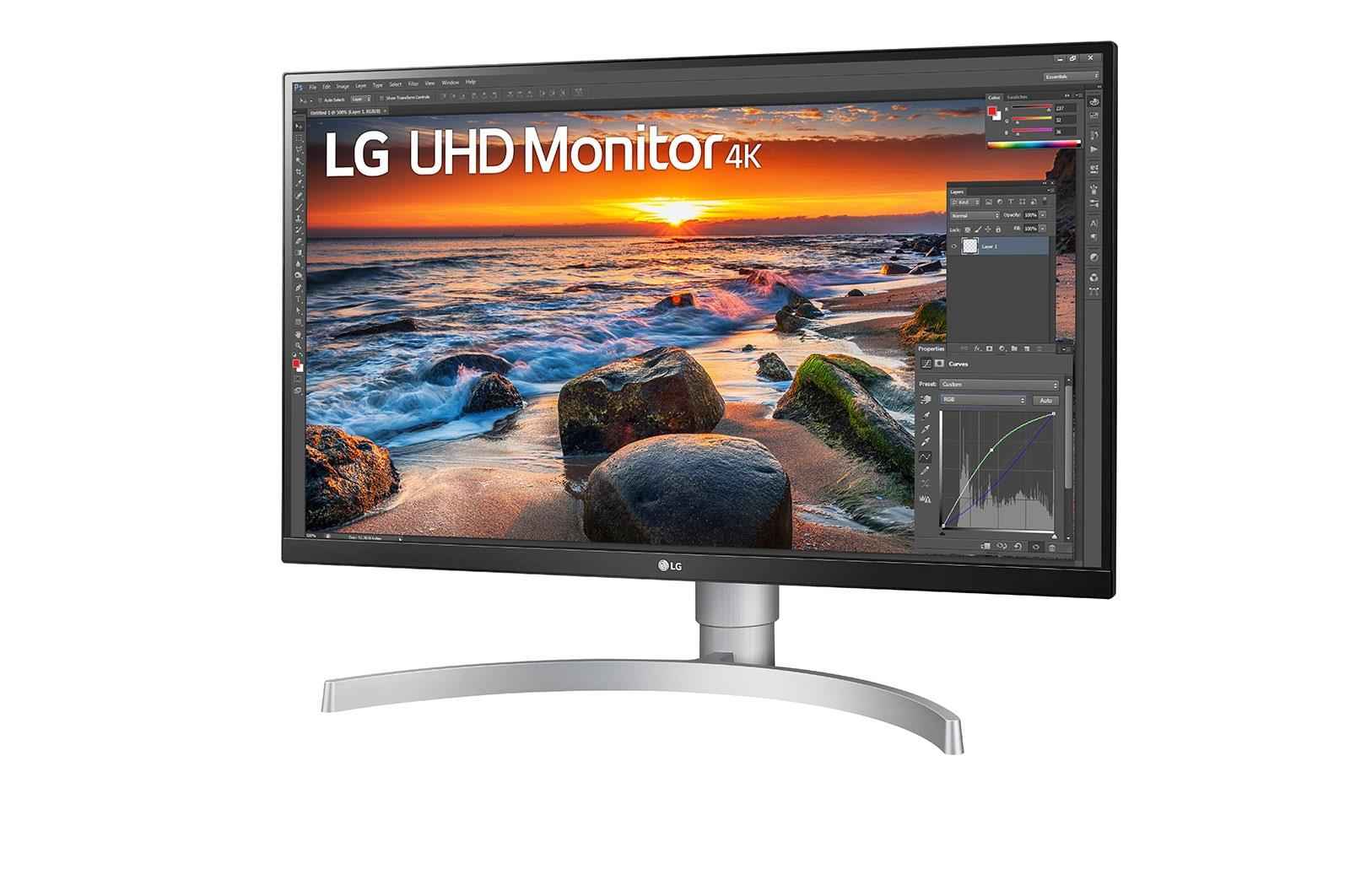 27'' IPS UHD 4K Monitor (3840x2160) with VESA DisplayHDR™ 400, USB Type-C™,  Radeon FreeSync™, MAXXAUDIO®, True Color Pro Software & Ergonomic Stand