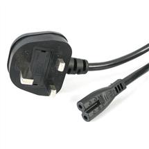 StarTech.com 6ft (2m) UK Laptop Power Cable, BS 1363 to C7, 2.5A 250V,