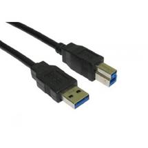 2m USB 3.0 A Male to B Male Cable - Black | Quzo UK