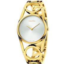 Ladies Watches | Calvin Klein Ladies' Round Gold Plated Watch - K5U2S546