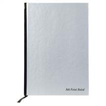 Pukka Pad A4 Casebound Hard Cover Notebook Ruled 192 Pages Silver