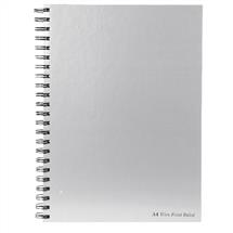 Pukka Pad A4 Wirebound Hard Cover Notebook Ruled 160 Pages Silver