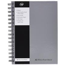Pukka Pad A5 Wirebound Hard Cover Notebook Ruled 160 Pages Silver