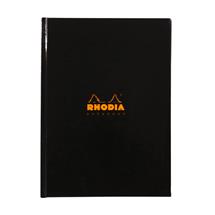 Rhodia A5 Hard Cover Casebound Business Book Ruled 192 Pages Black