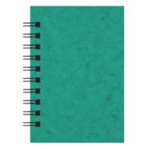 Silvine A6 Wirebound Pressboard Cover Notebook Ruled 200 Pages Green