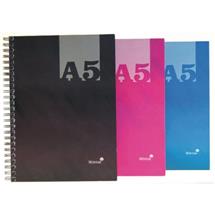 Silvine Luxpad A5 Wirebound Hard Cover Notebook Ruled 140 Pages