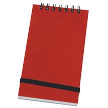 Silvine 76x127mm Wirebound Pressboard Cover Notebook 192 Pages Red
