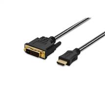 Ednet 84485 video cable adapter 2 m HDMI DVI-D Black