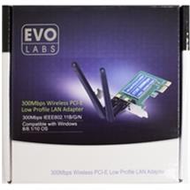 Evo Labs Wireless Adaptor | Evo Labs PCIExpress Low Profile N300 WiFi Card with Detachable