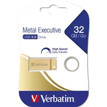 Verbatim USB 3.0 METAL EXEC 32GB GOLD | In Stock | Quzo UK