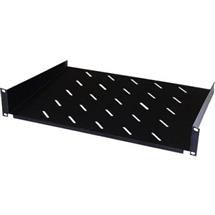 Fastflex Rack Accessories | 2u 400mm Cantilever Vented Shelf (Black) (20kgs) | Quzo UK