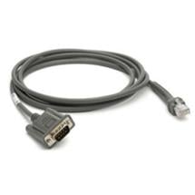 Grey | Zebra CBA-R08-S07ZBR serial cable Grey 2.1336 m RS232 DB9
