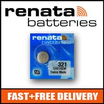 1 x Renata 321 Watch Battery 1.55v SR616SW  Official Renata Watch