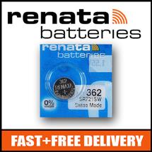 Watch Batteries | 1 x Renata 362 Watch Battery 1.55v SR721SW  Official Renata Watch