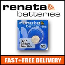 Watch Batteries | 1 x Renata 377 Watch Battery 1.55v SR626SW  Official Renata Watch