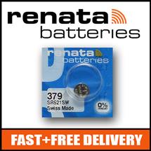 1 x Renata 379 Watch Battery 1.55v SR521SW  Official Renata Watch