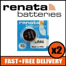 Bundle of 2 x Renata LR44 Watch Battery 1.5v + Quzo Belgian Chocolate