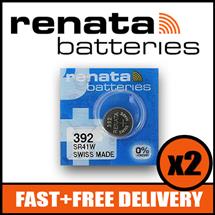 Bundle of 2 x Renata 392 Watch Battery 1.55v SR41W + Quzo Belgian