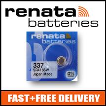 1 x Renata 337 Watch Battery 1.55v SR416SW  Official Renata Watch