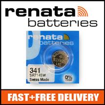 1 x Renata 341 Watch Battery 1.55v SR714SW  Official Renata Watch