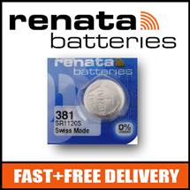 1 x Renata 381 Watch Battery 1.55v SR1120S  Official Renata Watch