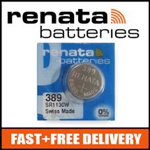 Renata Watch Batteries | 1 x Renata 389 Watch Battery 1.55v SR1130W  Official Renata Watch