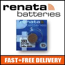1 x Renata 393 Watch Battery 1.55v SR754W  Official Renata Watch