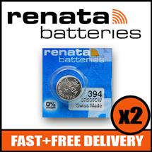Bundle of 2 x Renata 394 Watch Battery 1.55v SR936SW + Quzo Belgian