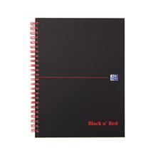 Black n Red A5+ Wirebound Hard Cover Notebook Ruled 140 Pages Matt