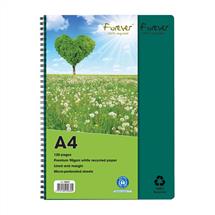 Forever Paper Notebooks | Forever A4 Wirebound Hard Cover Notebook Recycled Ruled 120 Pages