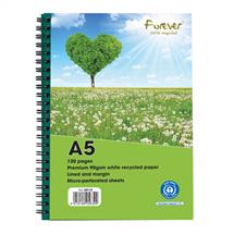 Forever A5 Wirebound Hard Cover Notebook Recycled Ruled 120 Pages