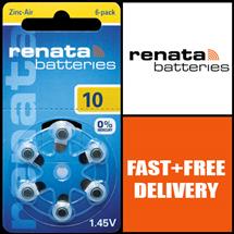 Renata Hearing Aid Batteries | Renata Hearing Aid Batteries 10 (1 pack with 6 batteries)
