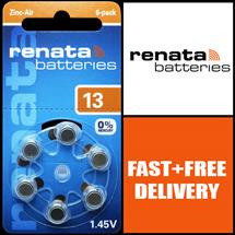 Renata Hearing Aid Batteries | Renata Hearing Aid Batteries 13 (1 pack with 6 batteries)