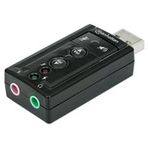 SoundCards | Manhattan USBA Sound Adapter, USBA to 3.5mm Micin and AudioOut ports,