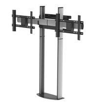 Floor to wall stand for two 40"  65" screens mounted