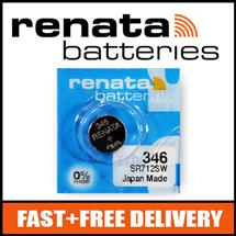 1 x Renata 346 Watch Battery 1.55v SR712SW  Official Renata Watch