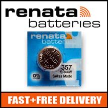 Watch Batteries | 1 x Renata 357 Watch Battery 1.55v SR44W  Official Renata Watch