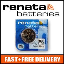 1 x Renata 366 Watch Battery 1.55v SR1116S  Official Renata Watch