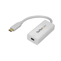 StarTech.com USBC to Mini DisplayPort Adapter  4K 60Hz  White  USB 3.1