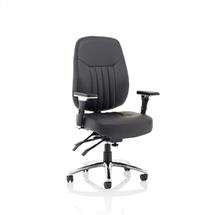 Barcelona Office Chairs | Barcelona Deluxe Black Leather Operator Chair OP000241